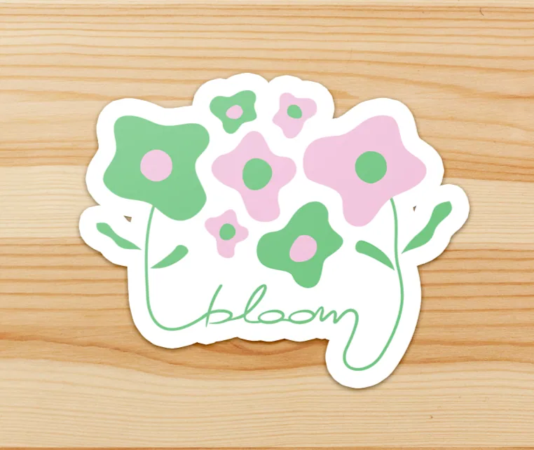 Floral sticker