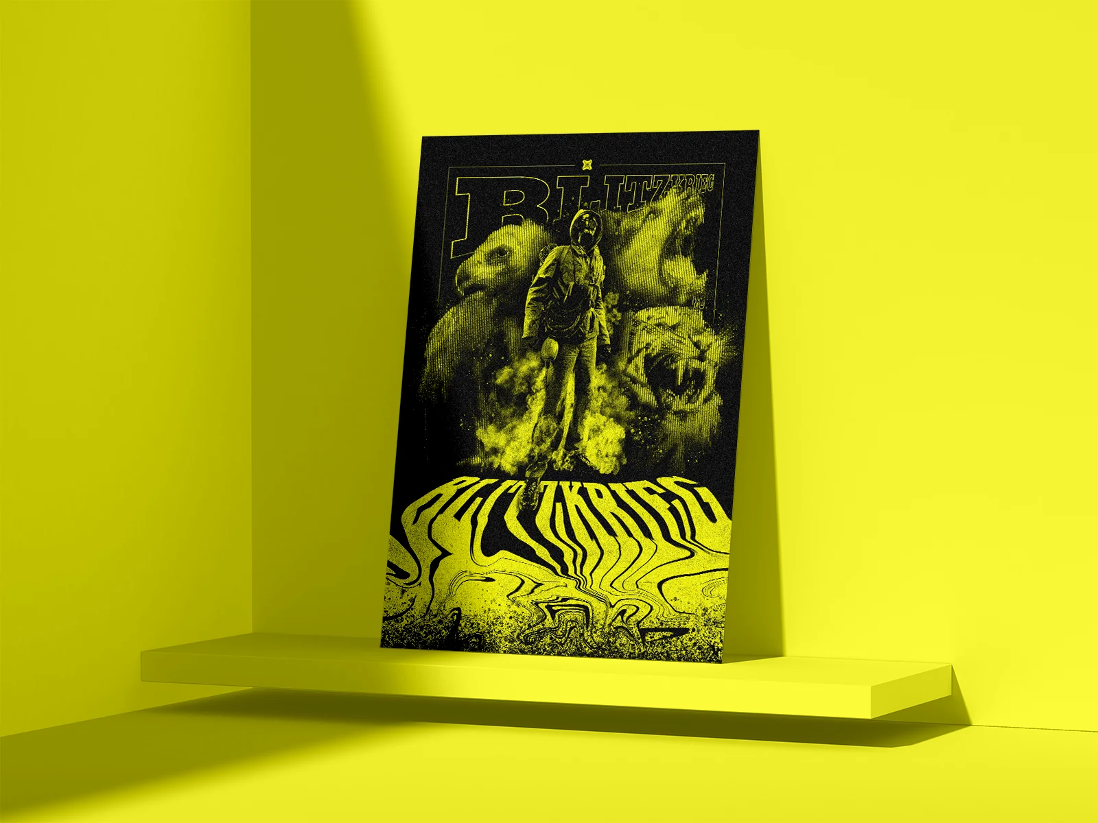 Yellow Dystopian poster standing