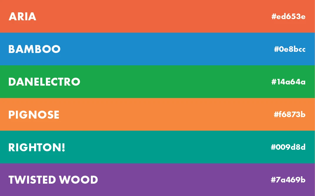 Catalog color palette